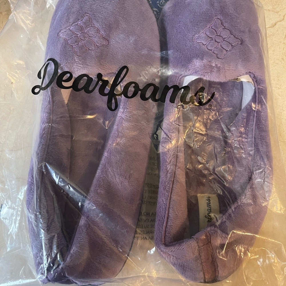Dearfoams Women's Rebecca Lightweight Memory Foam Closed Back Slipper Size XL
